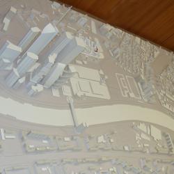 Рабочий макет застройки в районе Москва-Сити