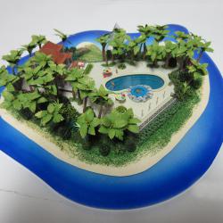 Подарочный макет Дом с бассейном
